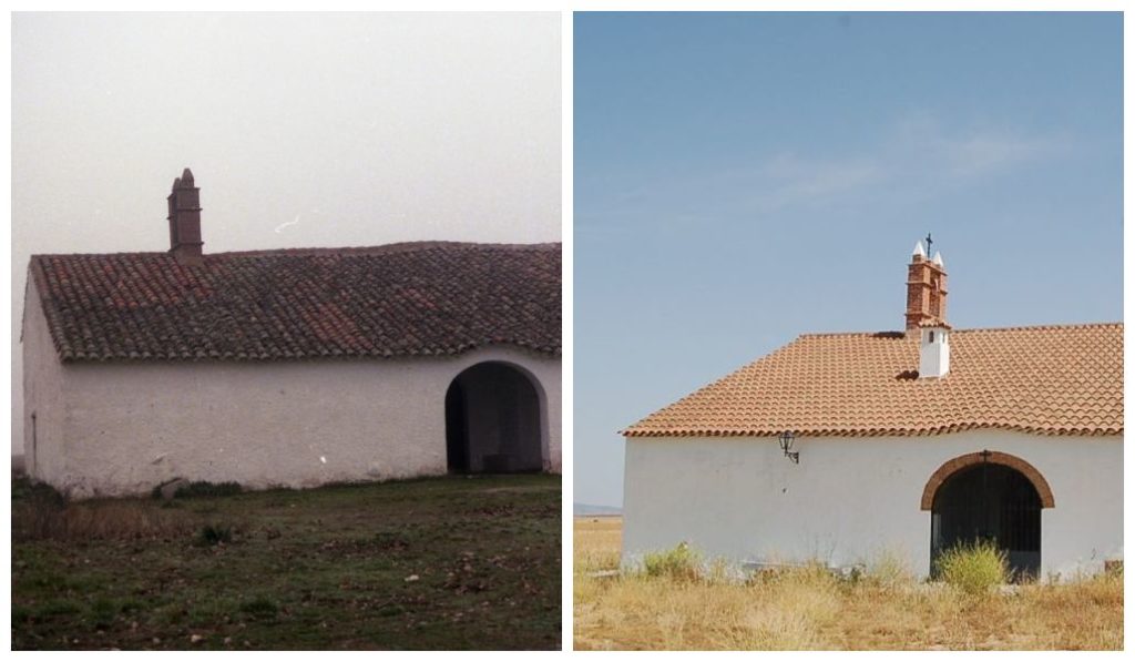 Ermita de Santo Domingo (antes y después de la restauración)